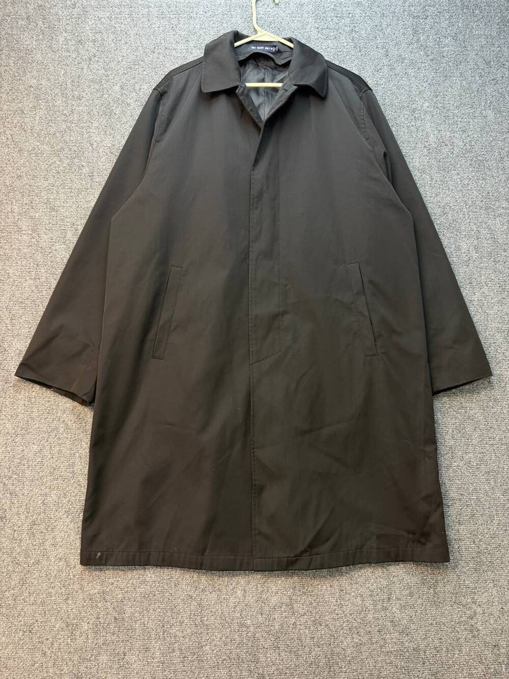 Ralph Lauren Black Coat Mens 40R Long 39in Overcoat Classic